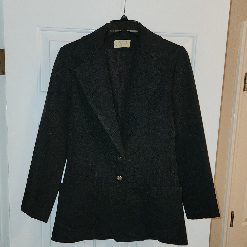 Vintage Knit Black Blazer